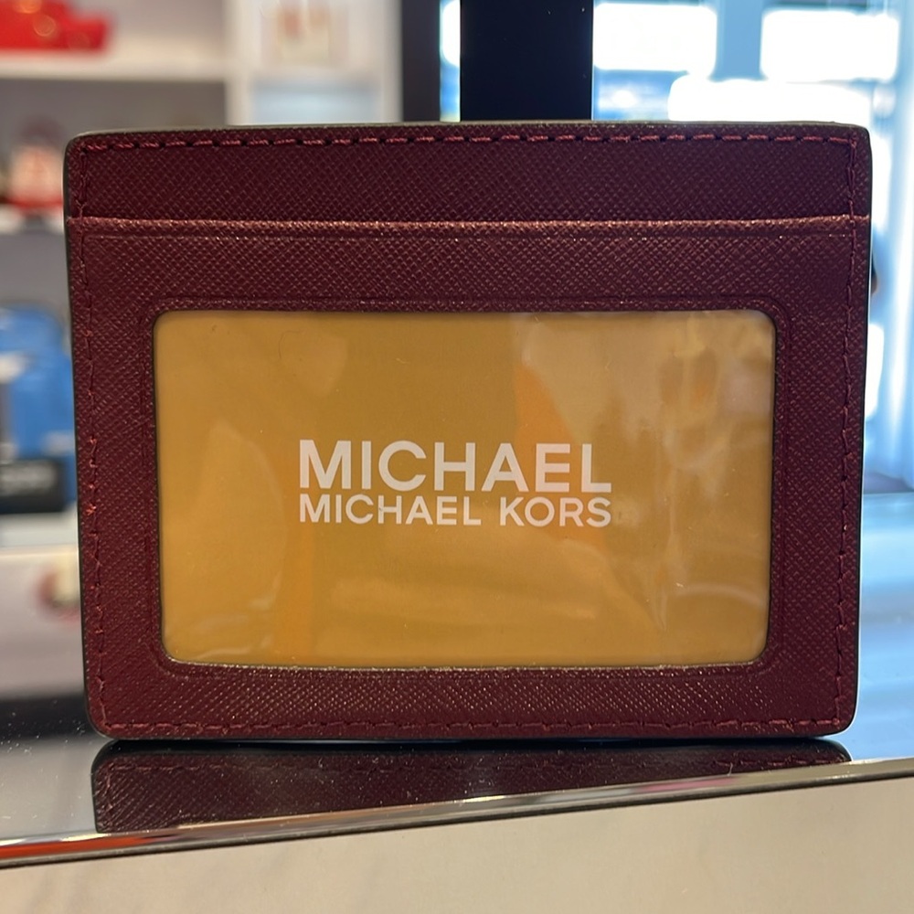 MICHAEL KORS
Large Pebbled Leather Card Holder Case
Dark Cherry 
NWT - Picture 16 of 16